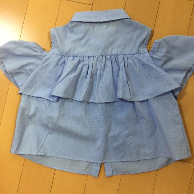 ZARA KIDS(ザラキッズ)の【ZARA・美品】キッズブラウス　１１０㎝　オフショル キッズ/ベビー/マタニティのキッズ服女の子用(90cm~)(ブラウス)の商品写真