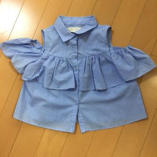 ザラキッズ(ZARA KIDS)の【ZARA・美品】キッズブラウス　１１０㎝　オフショル(ブラウス)