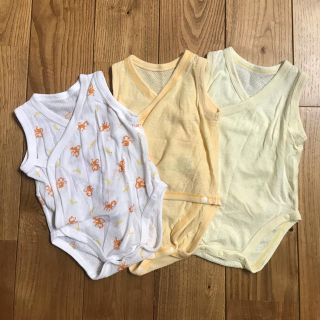 ユニクロ(UNIQLO)のロンパース　3点セット　メッシュ　肌着　ベビー　60(肌着/下着)