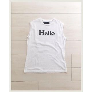 マディソンブルー(MADISONBLUE)のMADISONBLUE マディソンブルー hello  ノースリーブ Tシャツ(Tシャツ(半袖/袖なし))