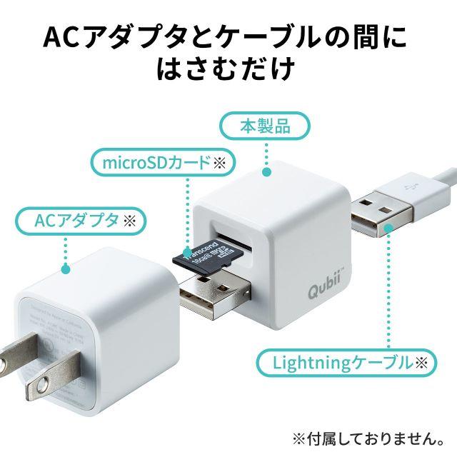 【新品/未使用】iPhoneバックアップ／カードリーダー Qubii