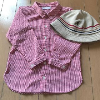 カンゴール(KANGOL)のKANGOL キッズハット　サッカーギンガム　シャツオマケつき(帽子)