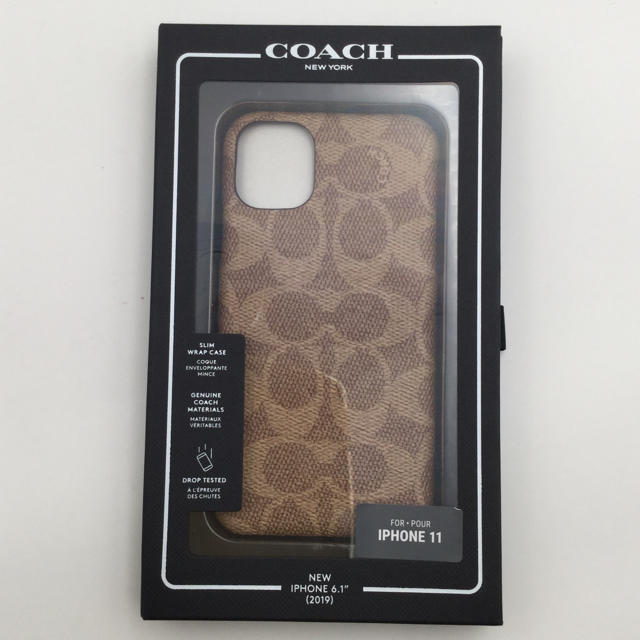 新品未使用　COACH コーチ　iPhone 11 スマホケース　茶系