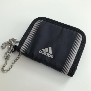 アディダス(adidas)の【adidas】美品 ★ ジュニア 財布 黒×シルバー(財布)