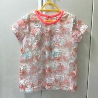 ザラキッズ(ZARA KIDS)のZARA チュール　花柄　Tシャツ　122(Tシャツ/カットソー)