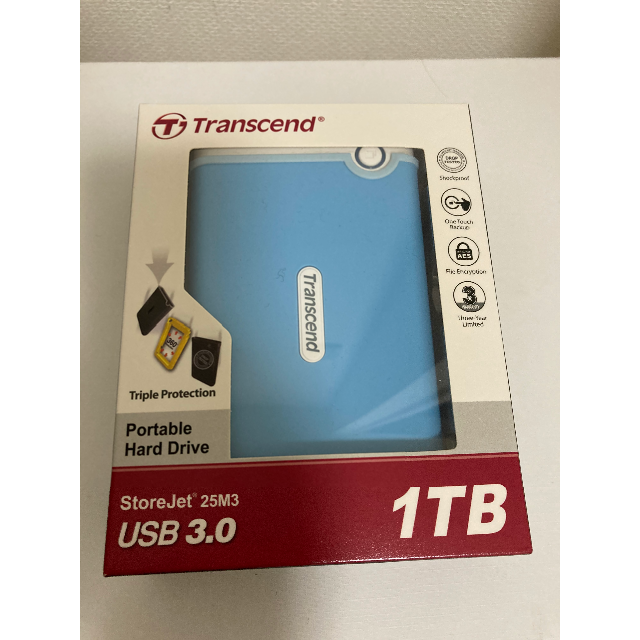 Transcend(トランセンド)のTranscend StoreJet 25M3  1TB HDD スマホ/家電/カメラのPC/タブレット(PC周辺機器)の商品写真