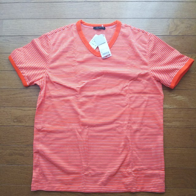 UNIQLO(ユニクロ)のドライメッシュ ボーダーVネックT レディースのトップス(Tシャツ(半袖/袖なし))の商品写真