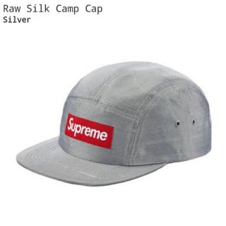 シュプリーム(Supreme)のsupreme raw silk camp cap silver FW17(キャップ)