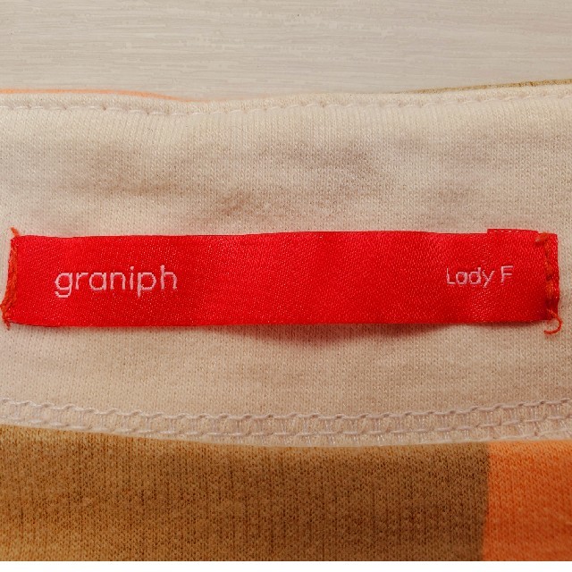 Graniph(グラニフ)のGraniph　ワンピース　オレンジ　七分丈　F レディースのワンピース(ひざ丈ワンピース)の商品写真