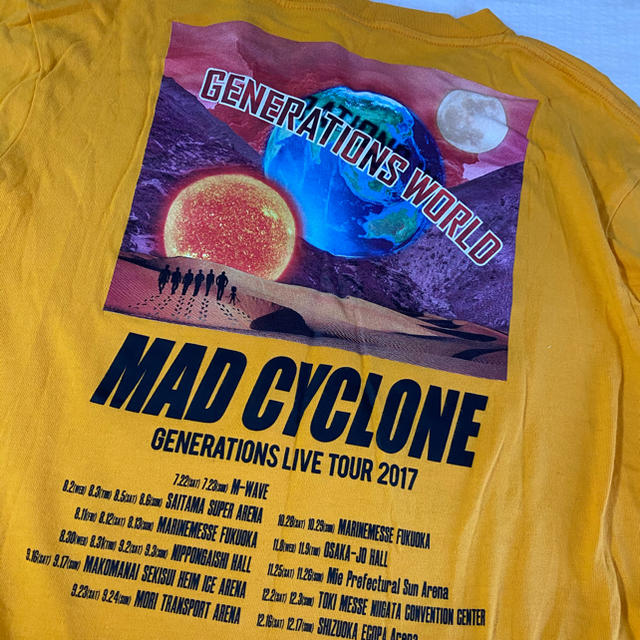 GENERATIONS(ジェネレーションズ)のMAD CYCLONE Tシャツ GENERATIONS チケットの音楽(国内アーティスト)の商品写真