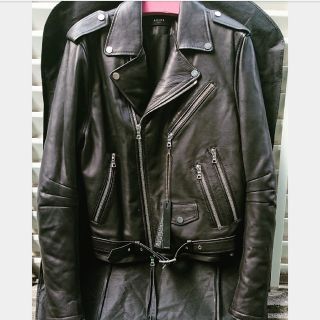 サンローラン(Saint Laurent)の★究極新品41万★amiriアミリM黒カーフレザージャケットブラック黒ライダース(ライダースジャケット)