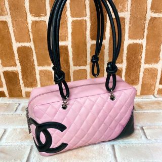 CHANEL - 正規品 CHANEL カンボンライン ボーリングバッグ ピンク ...