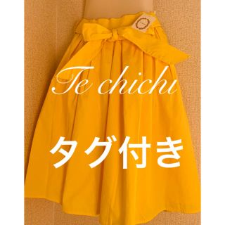 テチチ(Techichi)のTe chichi  タグ付き タイプライタースカート 膝丈スカート*訳あり(ひざ丈スカート)