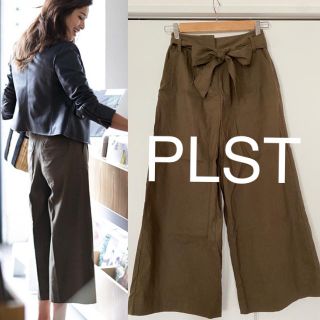 プラステ(PLST)のPLST リネンワイドパンツ(カジュアルパンツ)