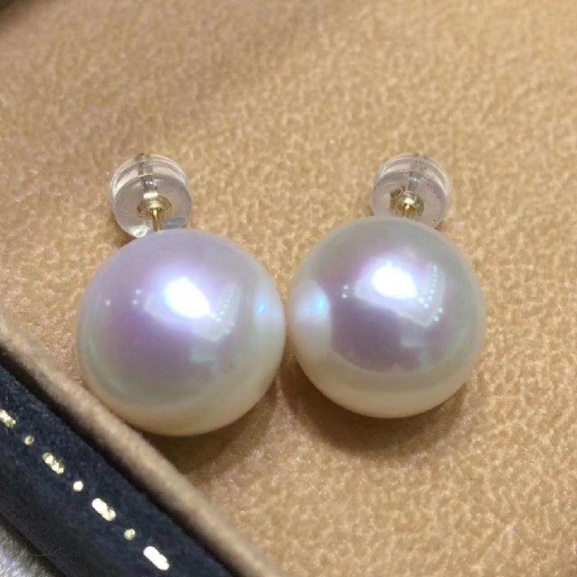 【スペシャル価格】天然淡水真珠 シンプルピアス12-13mm k18の通販 by World Pearl 's shop ｜ラクマ