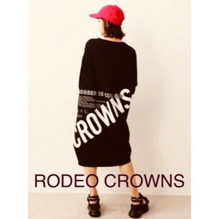 ロデオクラウンズ(RODEO CROWNS)のrodeo crowns  ロデオクラウンズ　　Tシャツ　ロゴ　ワンピース(ひざ丈ワンピース)