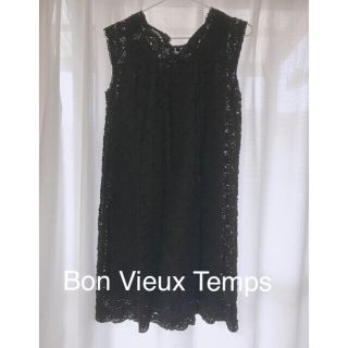 Bon Vieux Temps レースワンピース・ネックレス(ひざ丈ワンピース)