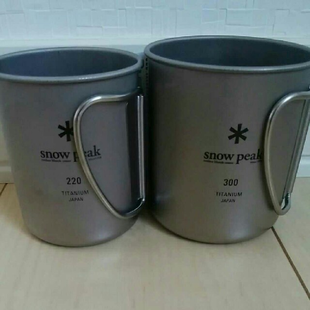 【新品・未使用】snow peak チタンシングルマグ 220 ＆ 300