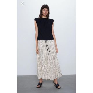 ザラ(ZARA)のZARA ドット柄スカート(ロングスカート)