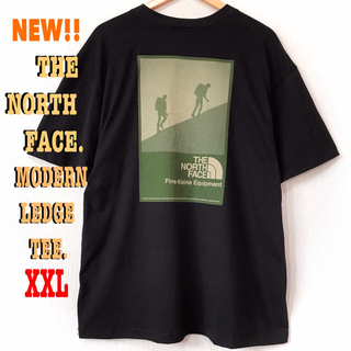 ザノースフェイス(THE NORTH FACE)のUS最新 身幅広 ♪ ノースフェイス モダンレッジ Tシャツ 黒 XXL相当(Tシャツ/カットソー(半袖/袖なし))