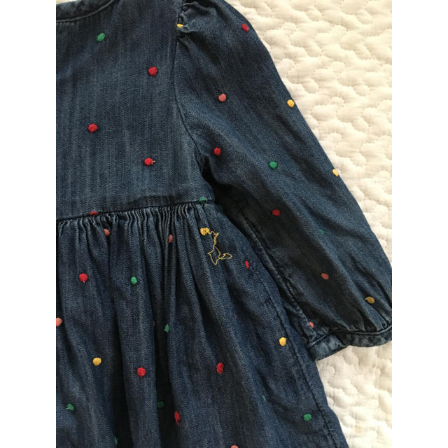 babyGAP(ベビーギャップ)のbaby gap デニムフレアワンピース キッズ/ベビー/マタニティのベビー服(~85cm)(ワンピース)の商品写真