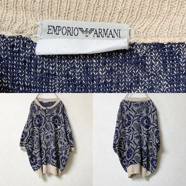 Emporio Armani(エンポリオアルマーニ)のEMPOLIO ARMANI サマーニット 90s 古着 レア 【SALE】 メンズのトップス(ニット/セーター)の商品写真