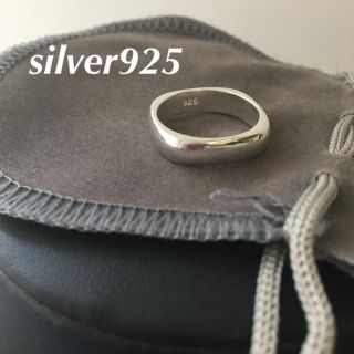 silver 925 メンズレディース　シンプルリング　指輪　スクエア(リング(指輪))