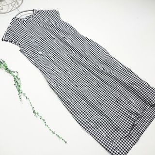 ムジルシリョウヒン(MUJI (無印良品))のMUJI  *オーガニックコットンギンガムチェックワンピ*(ロングワンピース/マキシワンピース)