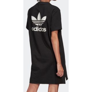 アディダス(adidas)のadidas Tシャツワンピ  L(ひざ丈ワンピース)