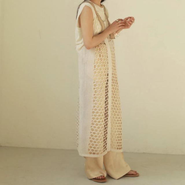 TODAYFUL(トゥデイフル)のTodayful Mesh Knit Dress 38 レディースのワンピース(ロングワンピース/マキシワンピース)の商品写真