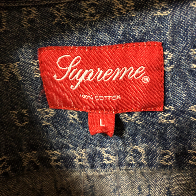 Supreme(シュプリーム)のsupreme デニムシャツ L メンズのジャケット/アウター(Gジャン/デニムジャケット)の商品写真