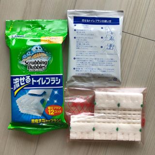 ジョンソン(Johnson's)のスクラビングバブル　流せるトイレブラシ専用ブラシ(替えブラシ）　16個＋5個(日用品/生活雑貨)