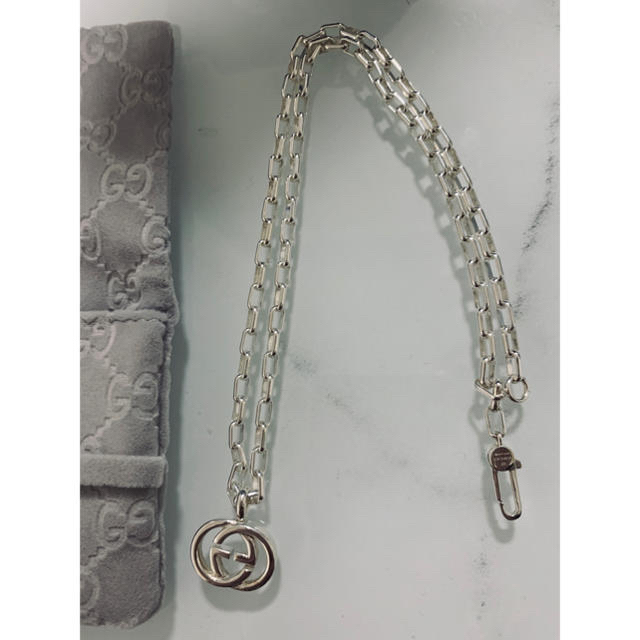 Gucci(グッチ)のグッチ　ネックレス　インターロッキング　シルバー925 メンズのアクセサリー(ネックレス)の商品写真