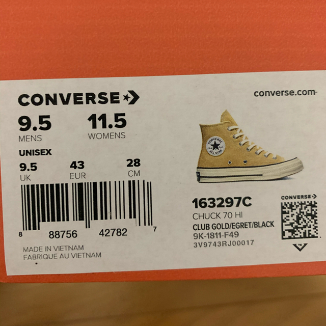 CONVERSE(コンバース)のCONVERSE CT70 クラブゴールドイエロー メンズの靴/シューズ(スニーカー)の商品写真