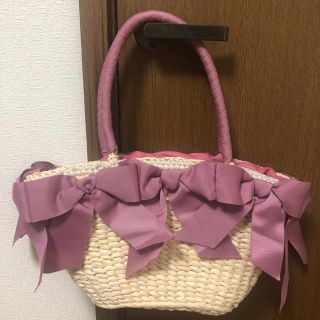 ミッシュマッシュ(MISCH MASCH)の新品♡MISCH MASCH りぼんかごバッグ(かごバッグ/ストローバッグ)