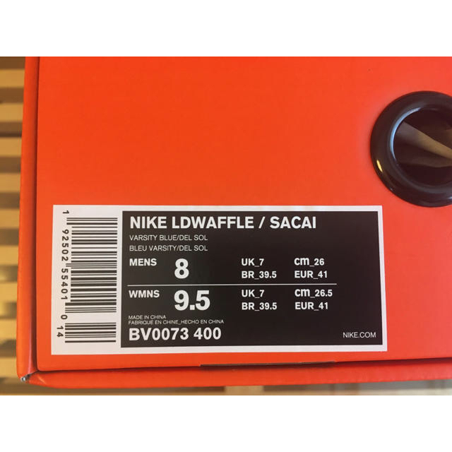 sacai(サカイ)の新品　NIKE × sacai LD WAFFLE BLUE 26cm メンズの靴/シューズ(スニーカー)の商品写真