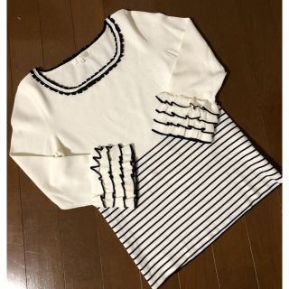 トゥービーシック(TO BE CHIC)のTO BE CHIC トゥービーシック　7分丈　ニット　美品(カットソー(長袖/七分))