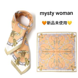 ミスティウーマン(mysty woman)の【新品】mysty woman ミスティウーマン　チェーン柄 スカーフ(バンダナ/スカーフ)