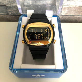 アディダス(adidas)のadidas アディダス 黒 ブラック ゴールド デジタル腕時計 オリジナルス(腕時計)