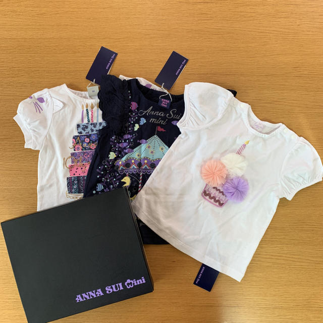 ANNA SUI mini - 【新品】ANNA SUI mini ベビー Tシャツ 3枚セット 80 90の通販 by 次回の発送は1／7