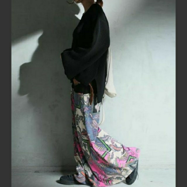 antiqua(アンティカ)のantiqua⭐2weyリブロングスカート完売品 レディースのスカート(ロングスカート)の商品写真