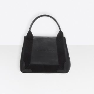 バレンシアガ(Balenciaga)のBALENCIAGA レザー ネイビーカバ　Sサイズ(トートバッグ)