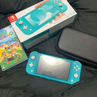 ニンテンドースイッチ(Nintendo Switch)のNintendo Switch light どうぶつの森　ケース付き(家庭用ゲーム機本体)
