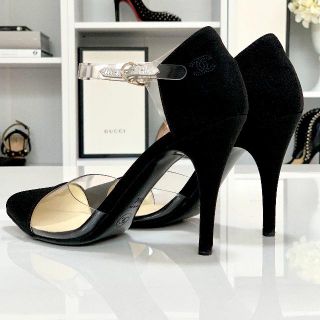 CHANEL - 924 美品 シャネル クリア パンプス 黒の通販 by mame's shop