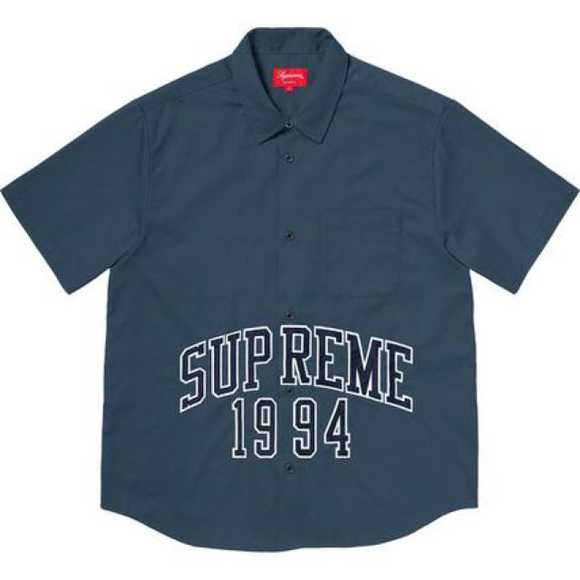 supreme Arc Logo S/S Work Shirt NavyNavySIZE