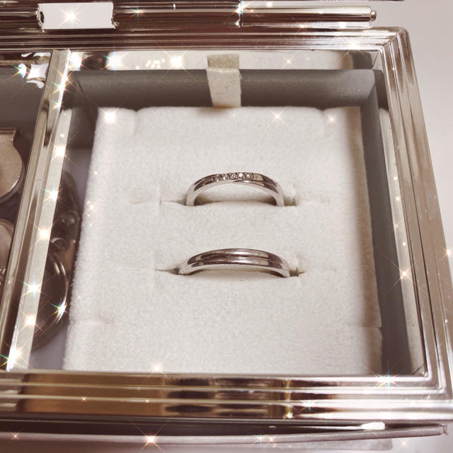 HOPE様専用❗️カナル4°C  ペアリング　シルバーリング　オルゴール付き レディースのアクセサリー(リング(指輪))の商品写真