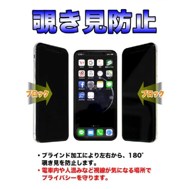iPhone(アイフォーン)のiPhone覗き見防止フィルム スマホ/家電/カメラのスマホアクセサリー(保護フィルム)の商品写真