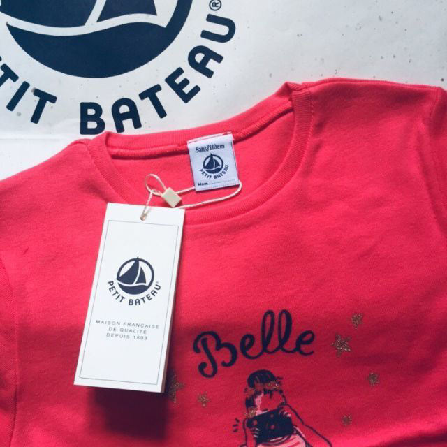 PETIT BATEAU(プチバトー)のJO様専用　プチバトー 5a プリント半袖Ｔシャツ グロスピンク キッズ/ベビー/マタニティのキッズ服女の子用(90cm~)(Tシャツ/カットソー)の商品写真