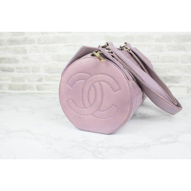 CHANEL(シャネル)の正規品✨シャネル ドラム型 ミニボストン バッグ　ピンクパープル レディースのバッグ(ハンドバッグ)の商品写真