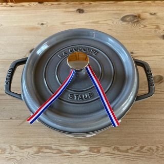 ストウブ(STAUB)のstaubストウブココットラウンド22グレー(鍋/フライパン)